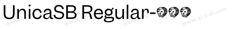UnicaSB Regular字体转换